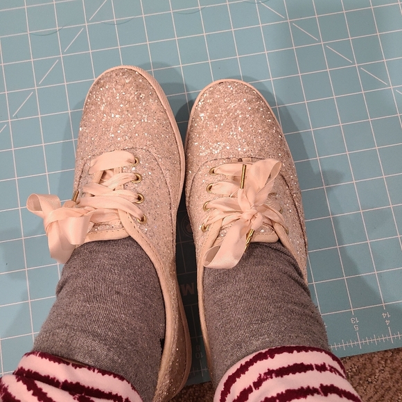 Keds for kate spade gliterry sneaker shoes - Picture 7 of 8